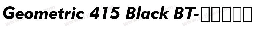 Geometric 415 Black BT字体转换